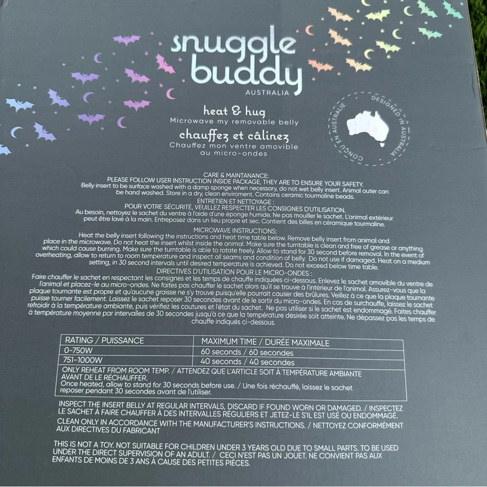 Ghost Snuggle Buddy Australia Teddy Plush Heat & Hug NEW White Halloween‎ Gift